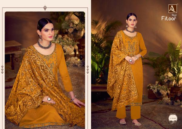 Alok Fitoor Embroidery Wear Pashmina Winter Dress Material